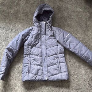 Columbia hooded puffer cold weathered jacket blue xs